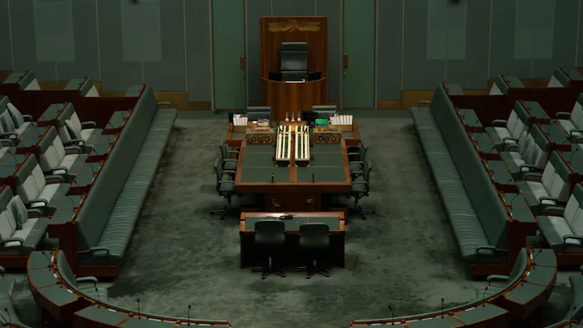 US Senate chamber during Iran war authorization vote Washington 2026