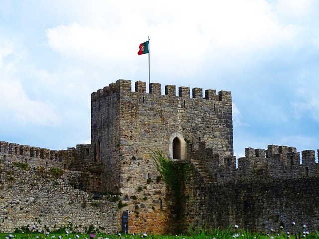 Portuguese and NATO flags flying together representing Portugal's alliance obligations during Iran conflict