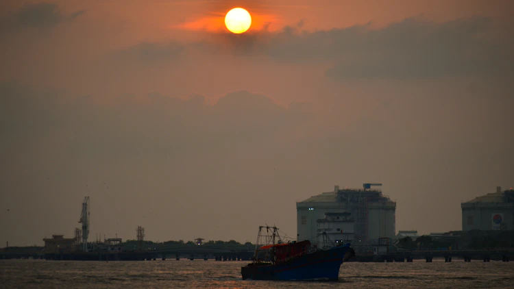 Oil tanker at Indian refinery terminal in 2026 as Iranian crude imports end